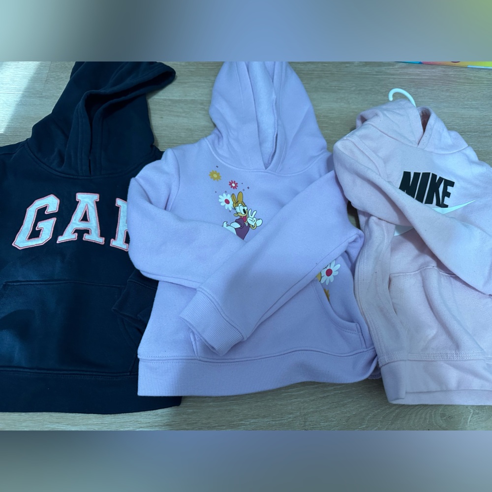 Bundle of 5 sweatshirt hoodie 3t (carters , Walmart , target or old navy brands)